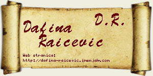 Dafina Raičević vizit kartica
